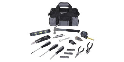 Amazon Basics 65 Piece Home Basic Repair Tool Kit Set With Bag