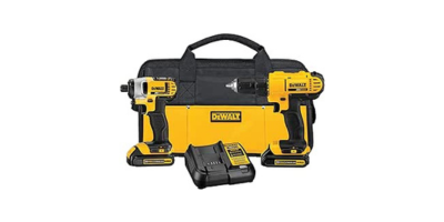 DEWALT 20V MAX Cordless Drill and Impact Driver, Power Tool Combo Kit with 2 Batteries and Charger (DCK240C2)