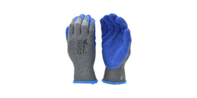 G & F Products - 3100L-DZ-Parent 12 Pairs Large Rubber Latex Double Coated Work Gloves for Construction, Gardening Gloves, Heavy Duty Cotton Blend Blue