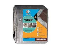 SP SHINTARP Heavy Duty (Brown/Silver) Thickened 10mil tarp Cover, Tear Proof Tarpaulin, Suitable for Extreme Weather and Job site Conditions (Brown/Silver, 10x12 feet)